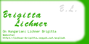 brigitta lichner business card